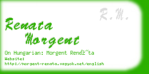 renata morgent business card